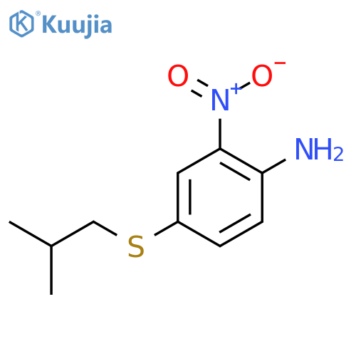 Benzenamine, 4-[(2-methylpropyl)thio]-2-nitro- structure