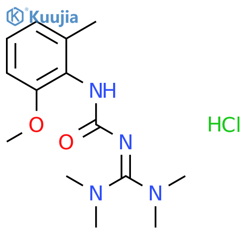 1-[bis(dimethylamino)methylidene]-3-(2-methoxy-6-methylphenyl)urea hydrochloride structure