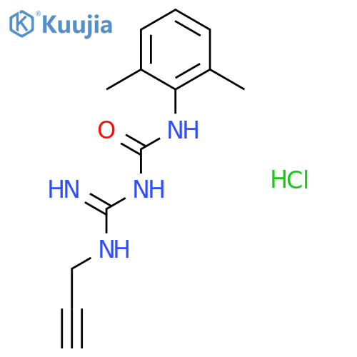 1-(2,6-dimethylphenyl)-3-(prop-2-yn-1-ylcarbamimidoyl)urea hydrochloride structure