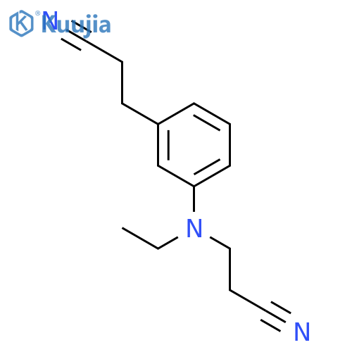 Benzenepropanenitrile, 3-[(2-cyanoethyl)ethylamino]- structure