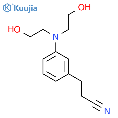 Benzenepropanenitrile, 3-[bis(2-hydroxyethyl)amino]- structure