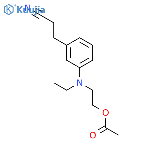 BENZENEPROPANENITRILE, 3-[[2-(ACETYLOXY)ETHYL]ETHYLAMINO]- structure