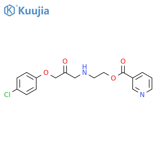 3-Pyridinecarboxylic acid,2-[[(4-chlorophenoxy)acetyl]methylamino]ethyl ester structure