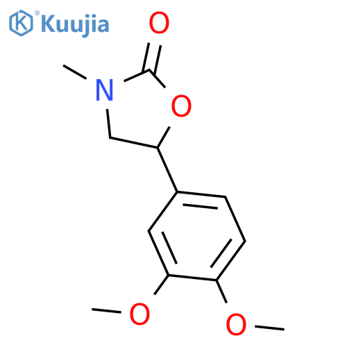 5-(3,4-Dimethoxyphenyl)-3-methyl-1,3-oxazolidin-2-one structure
