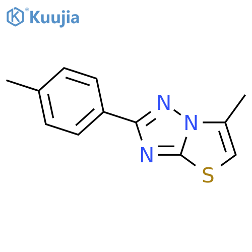 6-methyl-2-(4-methylphenyl)[1,3]thiazolo[3,2-b][1,2,4]triazole structure