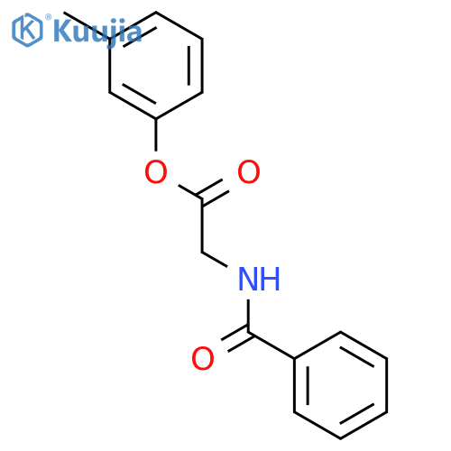 GLYCINE, N-BENZOYL-, 3-METHYLPHENYL ESTER structure