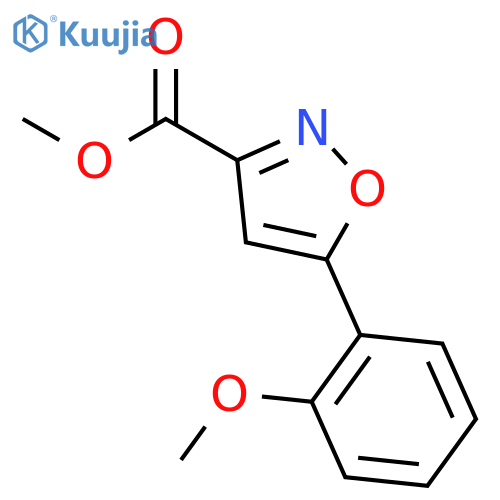 3-Isoxazolecarboxylic acid, 5-(2-methoxyphenyl)-, methyl ester structure
