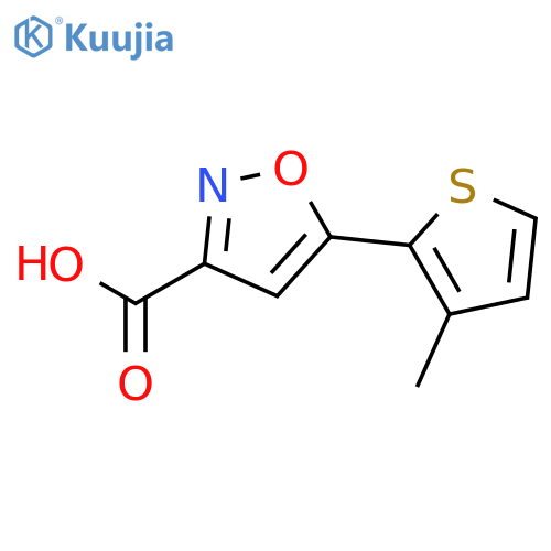 5-(3-methylthiophen-2-yl)-1,2-oxazole-3-carboxylic acid structure