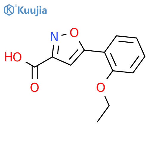 5-(2-ethoxyphenyl)-1,2-oxazole-3-carboxylic acid structure