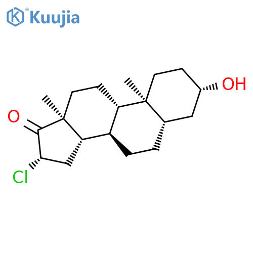Androstan-17-one, 16-chloro-3-hydroxy-, (3b,5a,16b)- structure