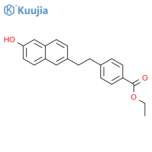 Benzoic acid, 4-[2-(6-hydroxy-2-naphthalenyl)ethyl]-, ethyl ester structure