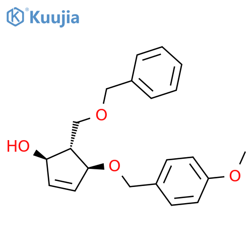 (1R,4S,5S)-5-((benzyloxy)methyl)-4-((4-methoxybenzyl)oxy)cyclopent-2-enol structure