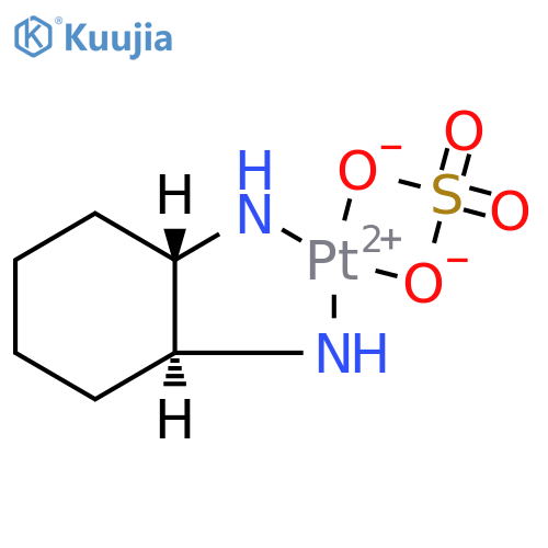 (SP-4-2)-(1S,2S)-1,2-Cyclohexanediamine-κN1,κN2sulfato(2-)-κO,κO'platinum structure