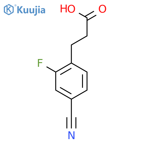 3-(4-cyano-2-fluorophenyl)propanoic acid structure