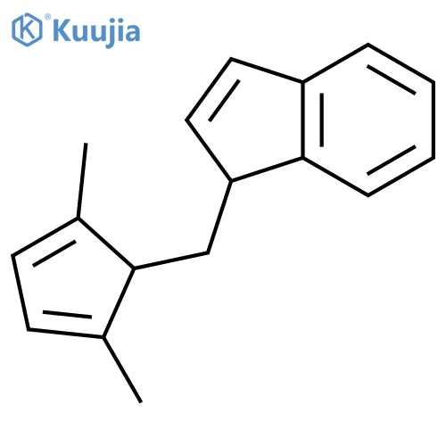1H-Indene, 1-[(2,5-dimethyl-2,4-cyclopentadien-1-yl)methyl]- structure