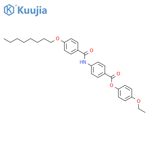 Benzoic acid, 4-[[4-(octyloxy)benzoyl]amino]-, 4-ethoxyphenyl ester structure