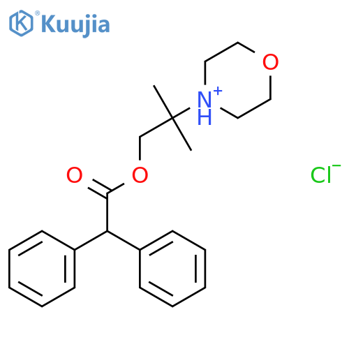 4-{1-[(diphenylacetyl)oxy]-2-methylpropan-2-yl}morpholin-4-ium chloride structure