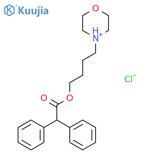 4-{4-[(diphenylacetyl)oxy]butyl}morpholin-4-ium chloride structure