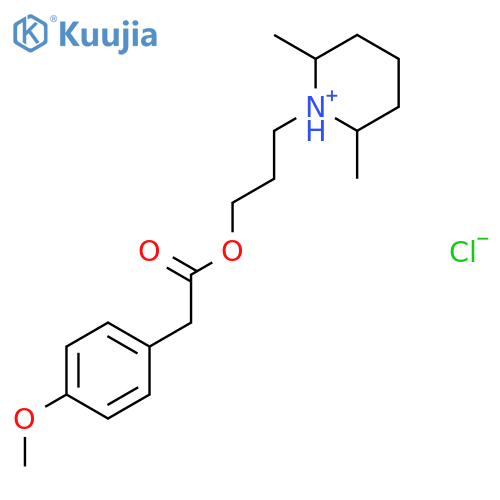 1-(3-{[(4-methoxyphenyl)acetyl]oxy}propyl)-2,6-dimethylpiperidinium chloride structure