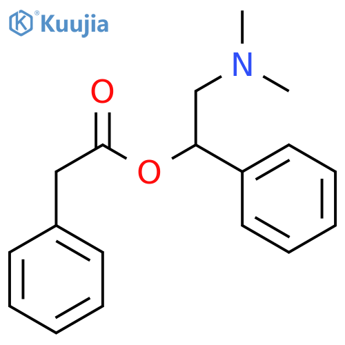 2-(dimethylamino)-1-phenylethyl phenylacetate structure