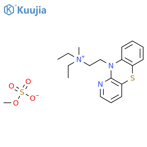 N,N-diethyl-N-methyl-2-(10H-pyrido[3,2-b][1,4]benzothiazin-10-yl)ethanaminium methyl sulfate structure