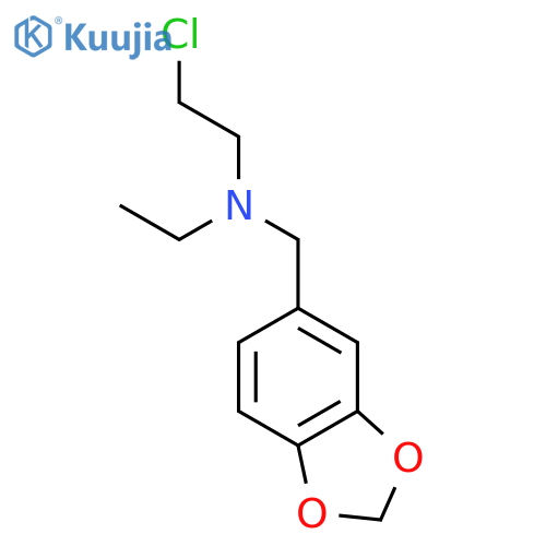 N-(1,3-benzodioxol-5-ylmethyl)-2-chloro-N-ethylethanamine structure