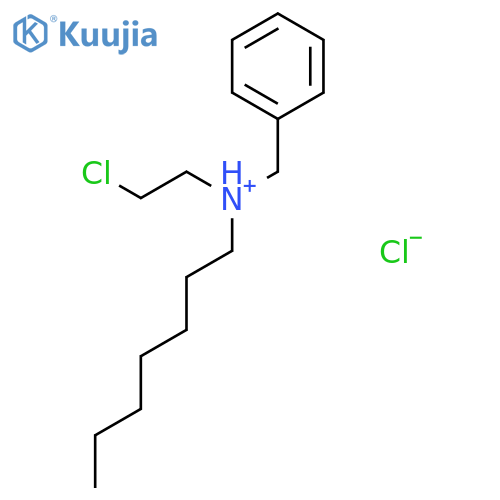 N-benzyl-N-(2-chloroethyl)heptan-1-aminium chloride structure