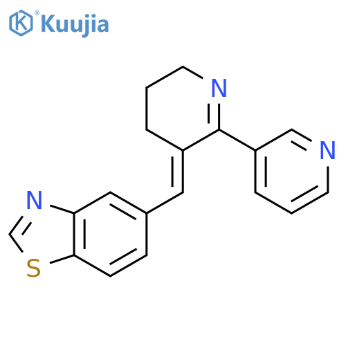 BENZOTHIAZOLE, 5-[(5,6-DIHYDRO[2,3'-BIPYRIDIN]-3(4H)-YLIDENE)METHYL]- structure