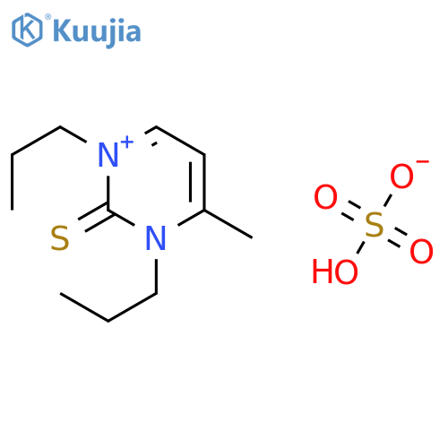 Pyrimidinium, 2,3-dihydro-4-methyl-1,3-dipropyl-2-thioxo-, sulfate (1:1) structure