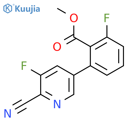 BENZOIC ACID, 2-(6-CYANO-5-FLUORO-3-PYRIDINYL)-6-FLUORO-, METHYL ESTER structure