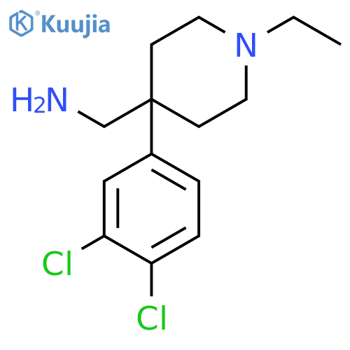 4-Piperidinemethanamine, 4-(3,4-dichlorophenyl)-1-ethyl- structure