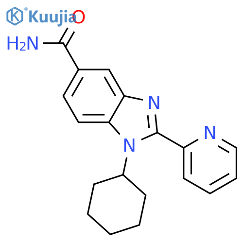 1H-Benzimidazole-5-carboxamide, 1-cyclohexyl-2-(2-pyridinyl)- structure
