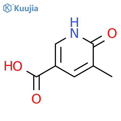 6-hydroxy-5-methylpyridine-3-carboxylic acid structure