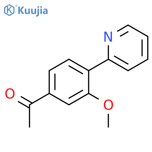 Ethanone, 1-[3-methoxy-4-(2-pyridinyl)phenyl]- structure