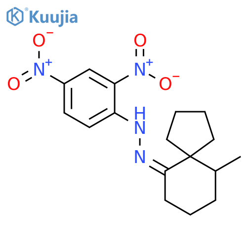 Spiro[4.5]decan-6-one,10-methyl-, 2-(2,4-dinitrophenyl)hydrazone structure