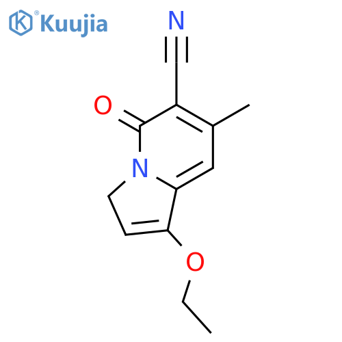 6-Indolizinecarbonitrile, 1-ethoxy-3,5-dihydro-7-methyl-5-oxo- structure