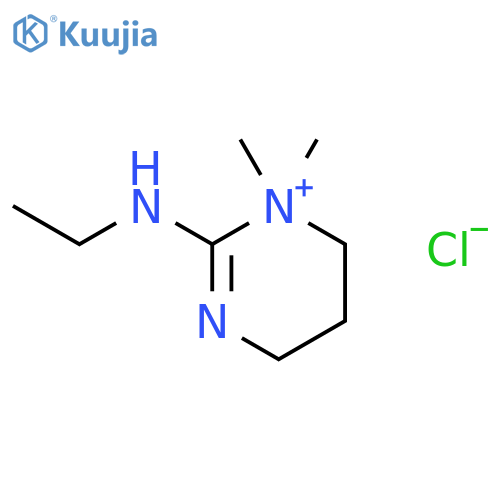 Pyrimidinium,2-(ethylamino)-1,4,5,6-tetrahydro-1,1-dimethyl-, chloride (1:1) structure