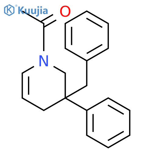 Pyridine, 1-acetyl-1,2,3,4-tetrahydro-3-phenyl-3-(phenylmethyl)- structure