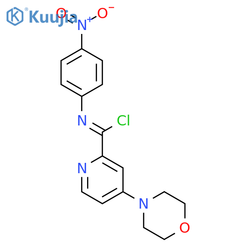 4-(morpholin-4-yl)-N-(4-nitrophenyl)pyridine-2-carboximidoyl chloride structure
