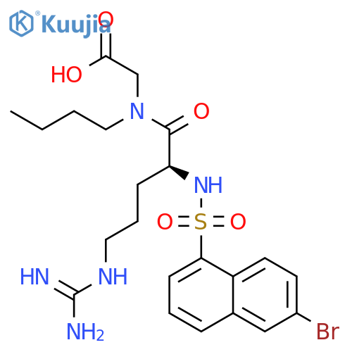 GLYCINE, N-[N2-[(6-BROMO-1-NAPHTHALENYL)SULFONYL]-L-ARGINYL]-N-BUTYL- structure