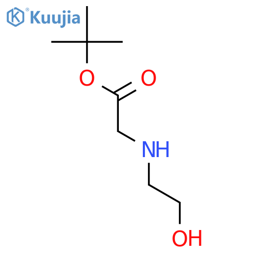 tert-butyl 2-(2-hydroxyethyl)aminoacetate structure