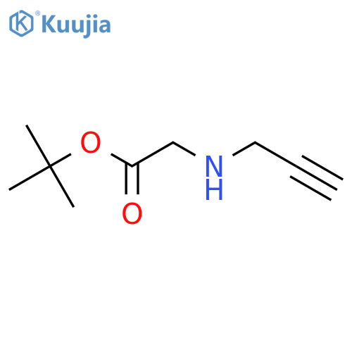 tert-butyl 2-(prop-2-yn-1-yl)aminoacetate structure