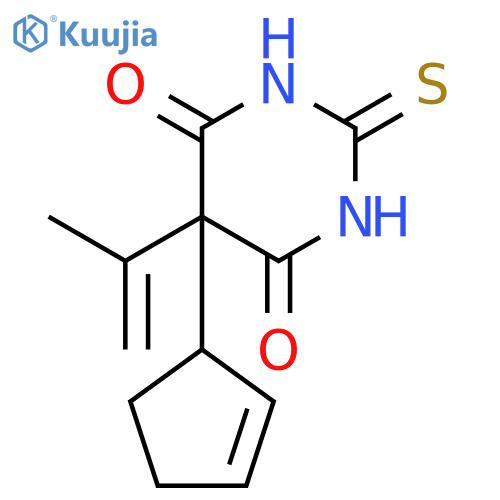 5-cyclopent-2-en-1-yl-5-(1-methylethenyl)-2-thioxodihydropyrimidine-4,6(1H,5H)-dione structure