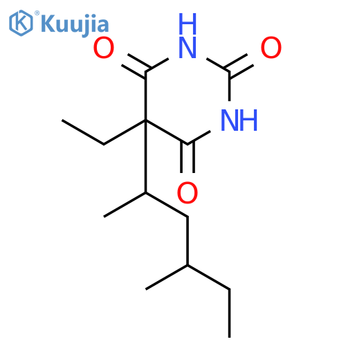 2,4,6(1H,3H,5H)-Pyrimidinetrione, 5-(1,3-dimethylpentyl)-5-ethyl- structure