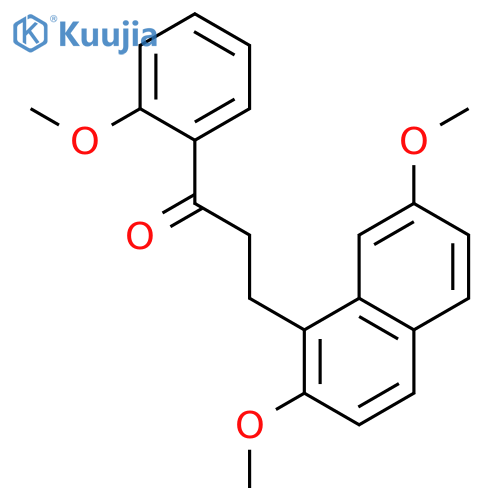 1-Propanone, 3-(2,7-dimethoxy-1-naphthalenyl)-1-(2-methoxyphenyl)- structure