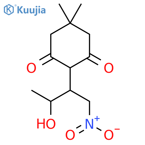 1,3-CYCLOHEXANEDIONE, 2-[2-HYDROXY-1-(NITROMETHYL)PROPYL]-5,5-DIMETHYL- structure