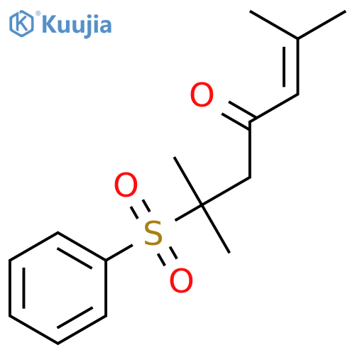 6-(Benzenesulfonyl)-2,6-dimethylhept-2-en-4-one structure
