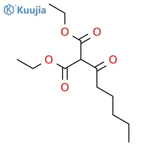 Propanedioic acid, (1-oxohexyl)-, diethyl ester structure