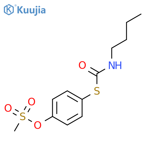 Carbamothioic acid, butyl-, S-[4-[(methylsulfonyl)oxy]phenyl] ester structure