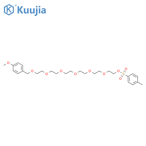 2,5,8,11,14,17-Hexaoxanonadecan-19-ol, 1-(4-methoxyphenyl)-,4-methylbenzenesulfonate structure